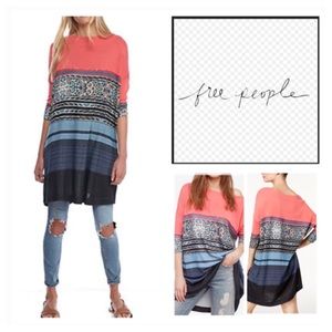 Free People Steppin Out Patterned Dress/Tunic